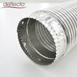 Semi Rigid Flexible Aluminum Duct / Aluminum AC Duct With Galvanized Steel Collar