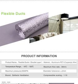 Custom Flexible Aluminum Air Duct AC Ventilation System Air Conditioner Parts