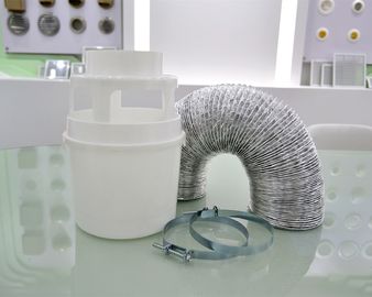 Indoor Dryer Vent Kit 4 Inch Flexible Air Duct White Lint Trap Bucket 4'' Hose Clip