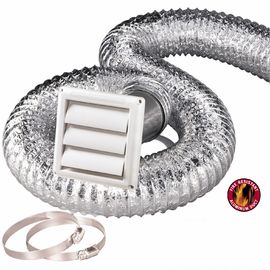 HVAC Systems Parts Flexible Hose Kit 8 Ft 4 Inch Flexible Aluminum Duct / Vent Cover