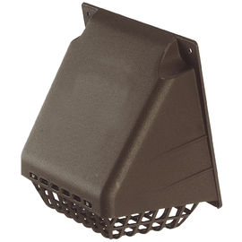 4'' 100 MM Brown Wide Mouth Dryer Vent Hood with Removable Bird Guard Vent Cap (HR4B)