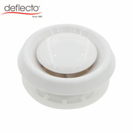 Deflecto 6'' 150MM Adjustable Ceiling Diffuser White Air Valve
