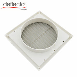 Outdoor Plastic HVAC Air Vent Anti UV 5 Inch 125mm Vent Cover With Nylon Mesh