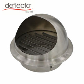 Grey Wall Mounted Air Vents , 6 Inch 201 Stainless Steel Round Air Vents Hood