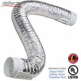 4 Inch 25 Ft Flexible Aluminum Air Duct With Hoop Up Connector Dryer Vent Kit