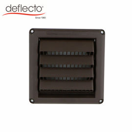 Brown Plastic Register Vents 4 Inch AC Anti UV Plastic Wall Vent With Fixed Louvers