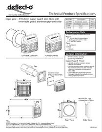 Plastic Dryer Vent Hood 4 Inch Outer Vent Cap With Built In Grid Air Outlet 100mm