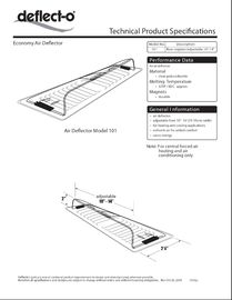 Wall Register Air Deflector With Adjustable Venting Hood 10'' X 14''