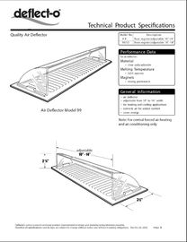 HVAC Air Venting Magnetic Air Deflector , Large Floor Air Vent Deflector With Magnet