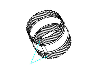 Round HVAC Accessories Galvanized Welding HVAC Duct Connectors With Crimp Ends