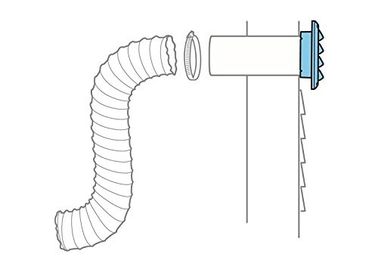 Easy Install Semi Rigid Aluminum Duct Ventilation Flexible Ducting 150MM 6 Inch