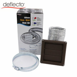 Kitchen Air Vent Kit 4 Inch Brown Vent Hood Aluminum Flexible Air Duct Set