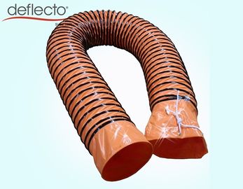 1000mm 40 Inch Nylon Flexible Air Duct Hose / Yellow High Temperature Exhaust Hose