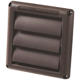 Deflecto Gravity Plastic Air Vents / Louvered Dryer Vent Cover 6 Inches Brown Hood