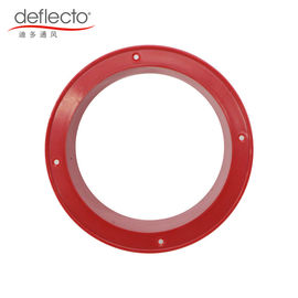 Red Collar HVAC Accessories 6 Inches 150mm Plastic Flange 4 Screw Hole Easy Installation