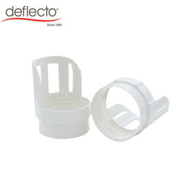 White Dryer Vent Fittings 4 Inches Ducting Connector Plastic Hooker - Upper Duct Protectors