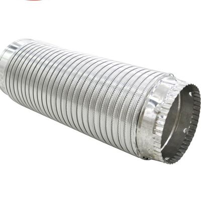 Stretchable 10'' Semi Rigid Aluminum Duct With Collars Heat Resistant