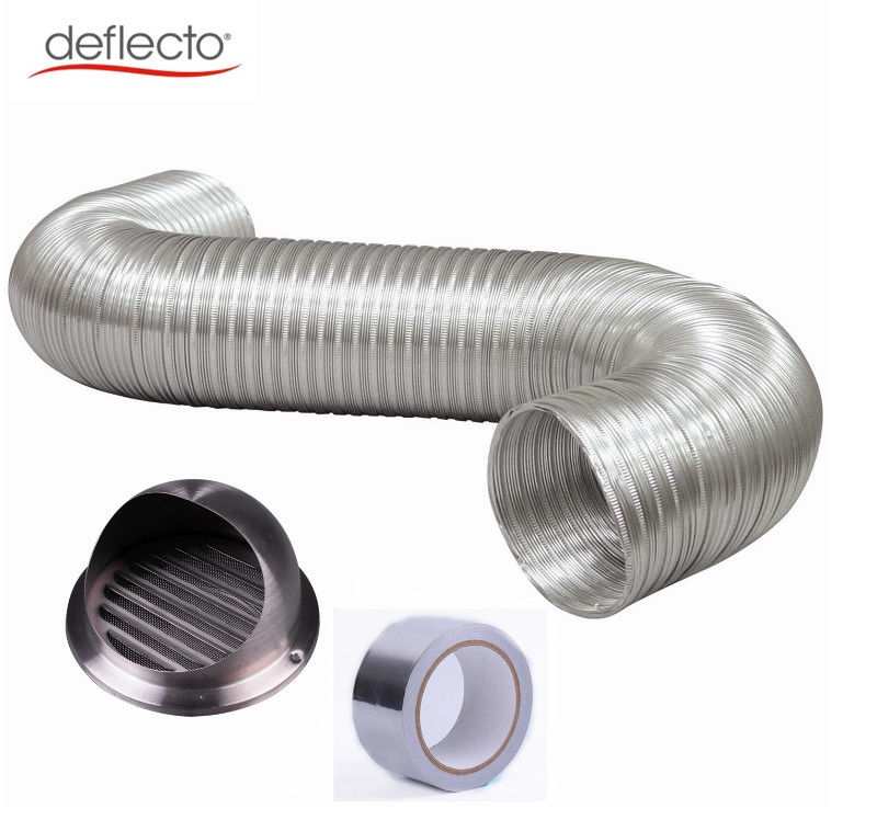 Aluminum Semi Rigid Flexible Duct / Stainless Steel Round Air Vent Covers