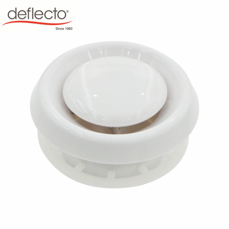 Deflecto 6'' 150MM Adjustable Ceiling Diffuser White Air Valve