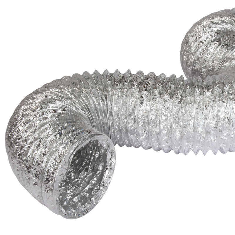 Aluminum Foil Flexible Exhaust Hose , Double Layer 6'' 150mm Flexible Ducting Hose