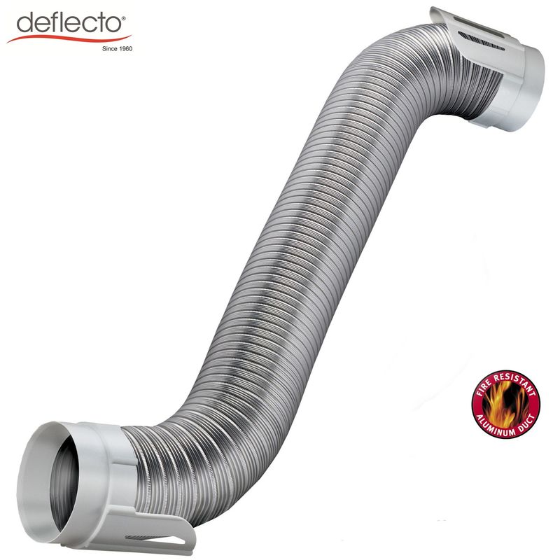 Easy Connecting Dryer Vent Hook Up Kit  4 Inch 100mm Aluminum Semi Rigid Flexible Duct