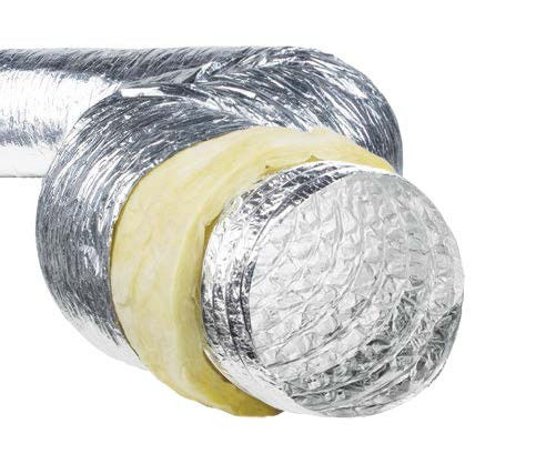 HVAC Fitting Insulated Flexible Air Duct / Aluminum Foil 150mm Exhaust Duct