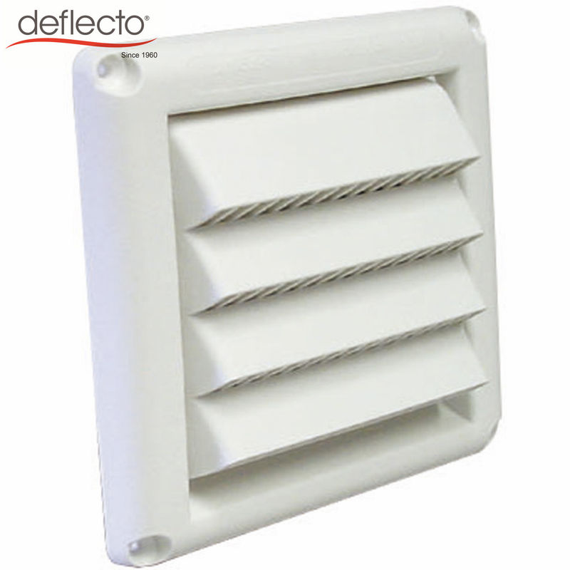 Fixed Louvre Vent Covers White Plastic Louvered Dryer Vent Cap 4 Inch 100MM Diameter