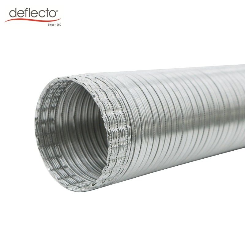 4 Inch X 8 Ft Semi Rigid Aluminum Duct Crimped Ended Easy Install ISO Approved