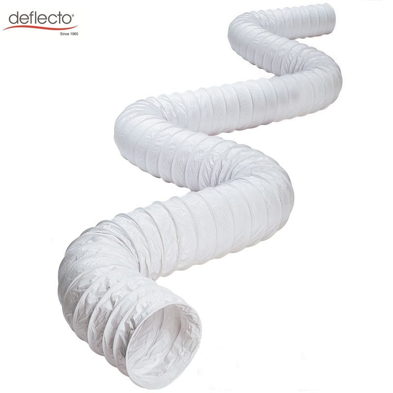 White Nylon Flexible Plastic Air Duct PVC Heat Resistant Flexible Ducting